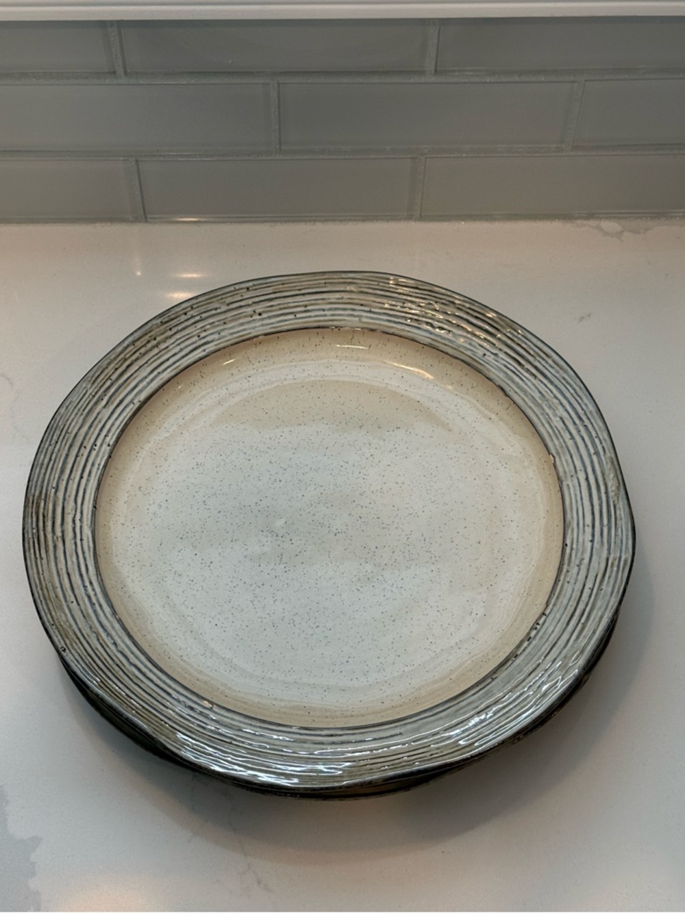 Pier 1 Midori Dinner Plates Stoneware Discontinued 10 3/4” set of 2